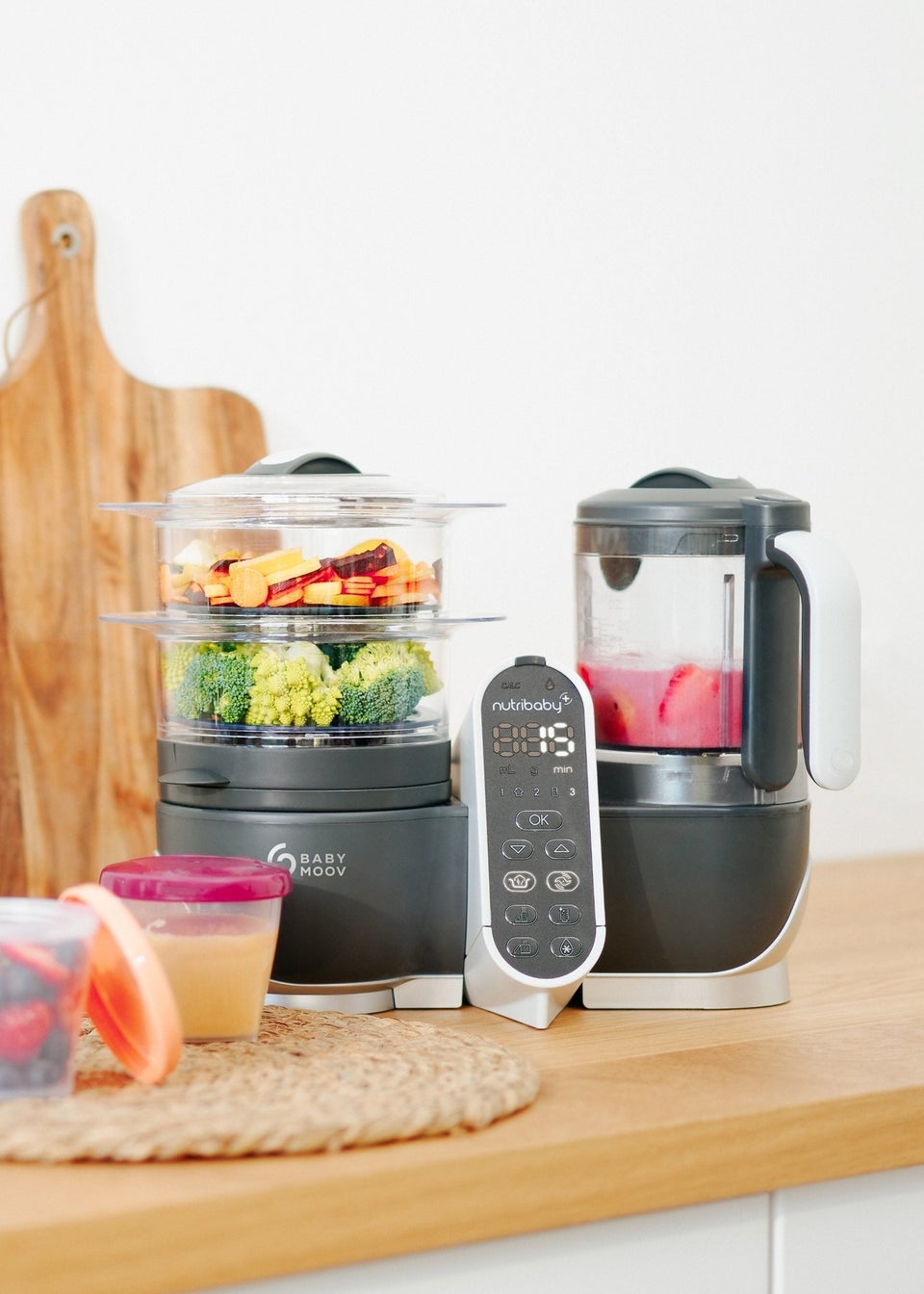 Babymoov Industrial Grey Nutribaby Plus 6 in 1 Baby Food Maker