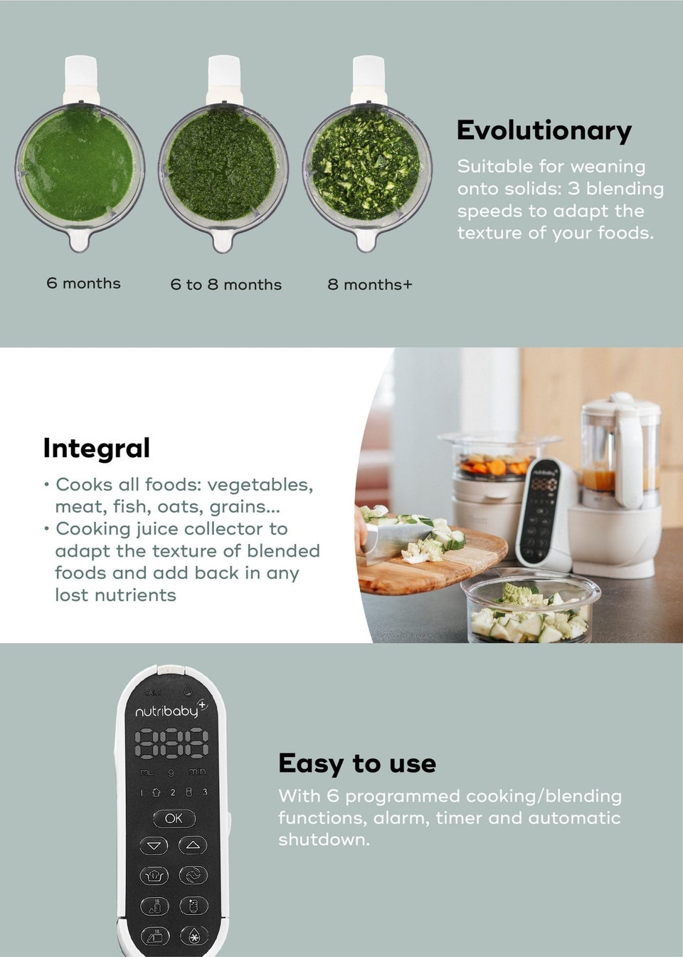 Babymoov Mineral Nutribaby 6 in 1 Baby Food Maker