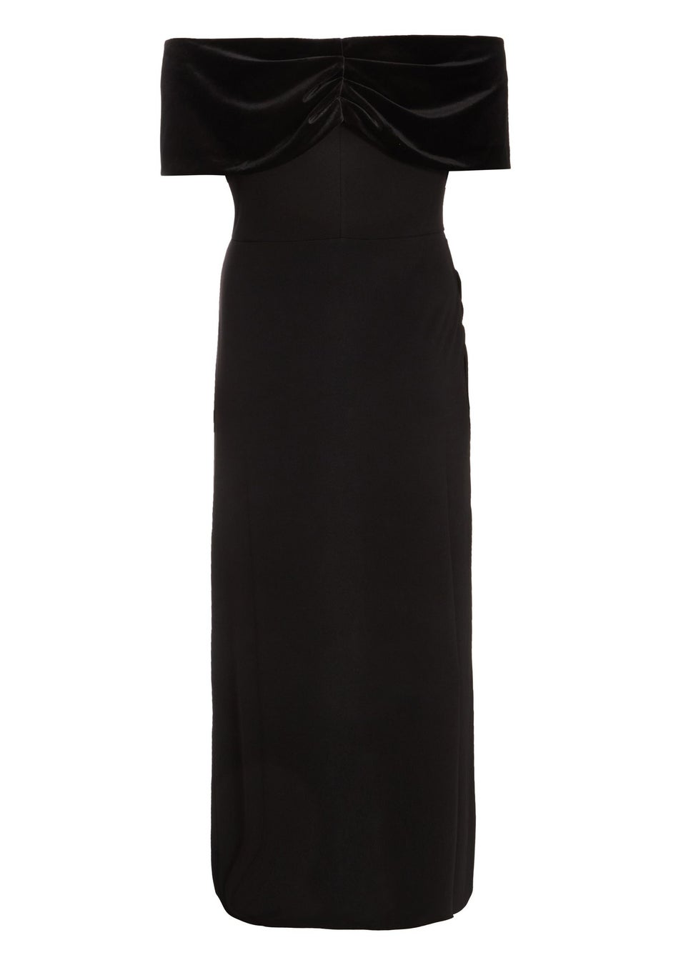 Quiz black and cream bardot dress cheap