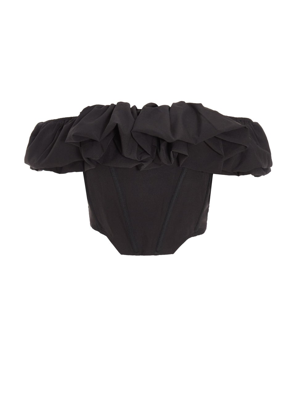 Quiz Black Bardot Corset Top
