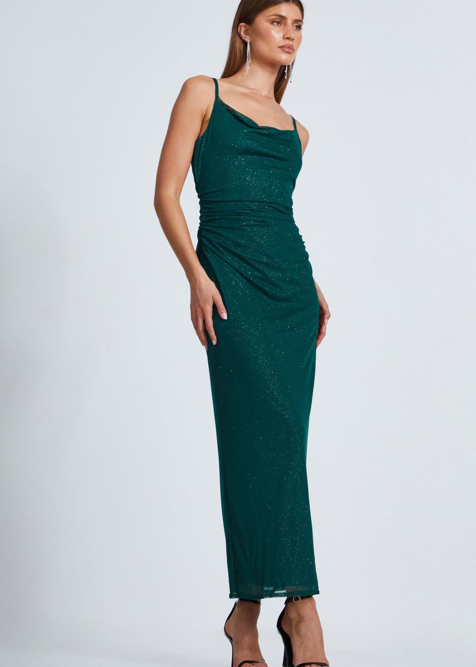 Quiz green glitter dress cheap