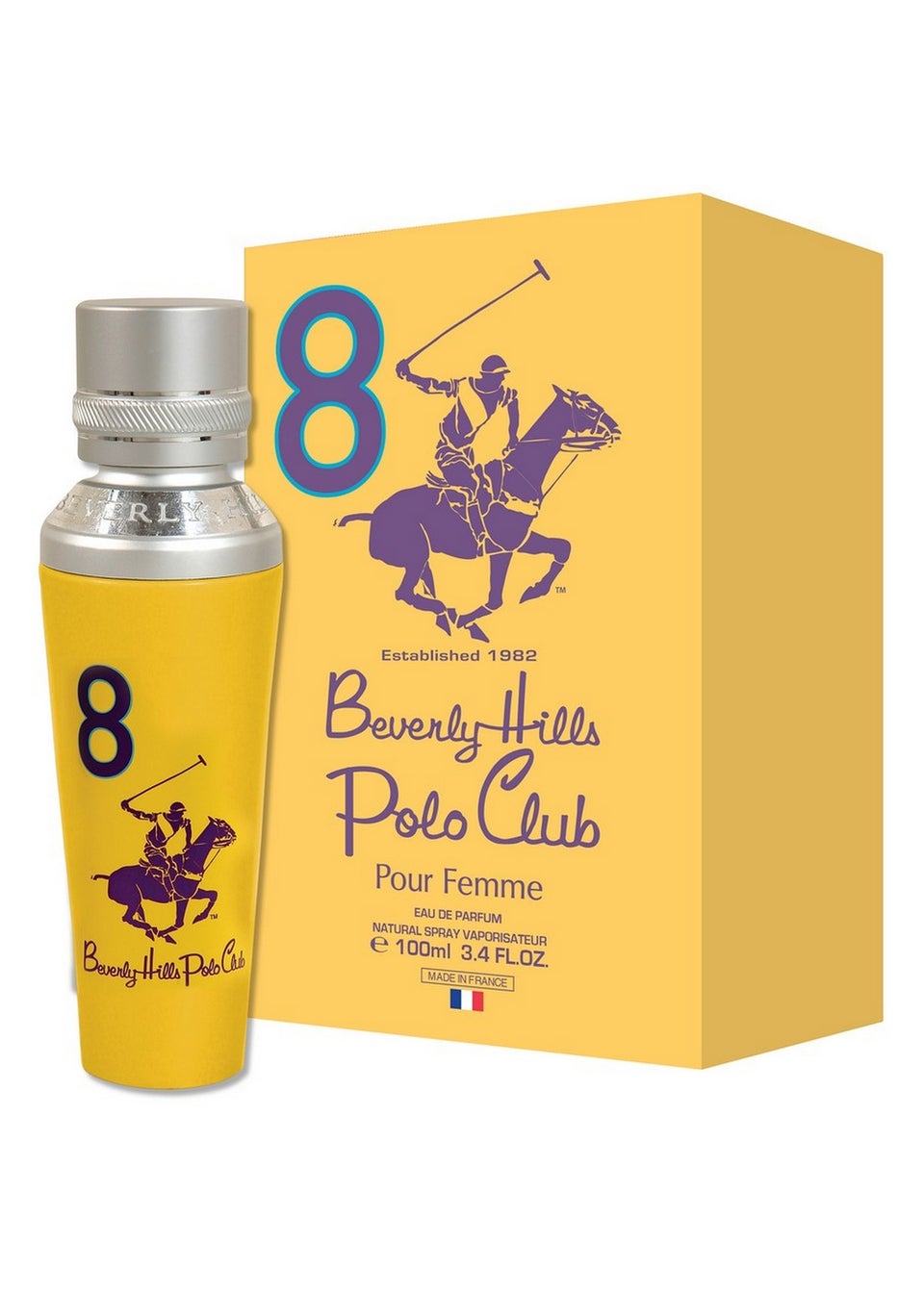 Beverly Hills Polo Club Yellow Women Eight Eau De Parfum Spray 100ml
