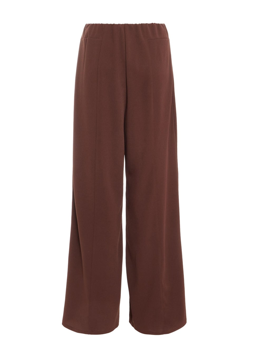 Quiz Brown High Waist Wide Leg Trousers