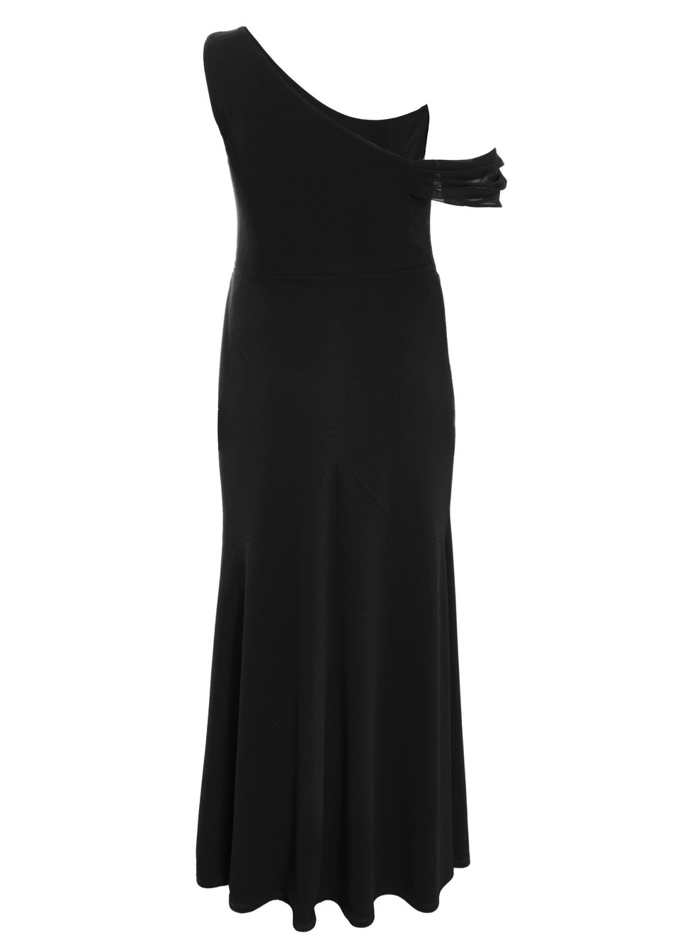 Quiz Black Curve Cowl Neck Maxi Dress