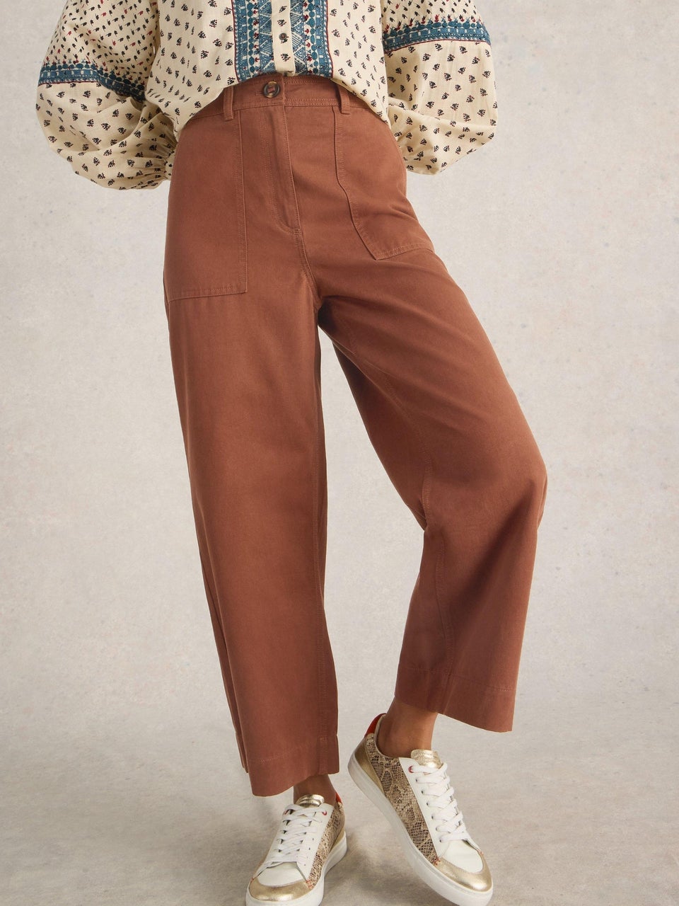 Knöchellange Hose Romy mit weitem Bein