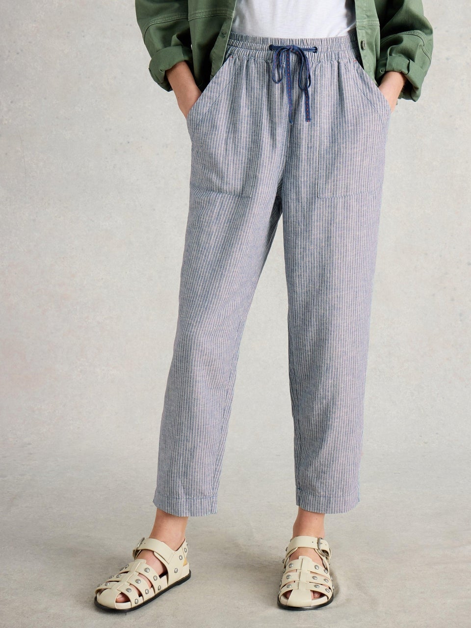 Hose Elle aus Leinenmischung