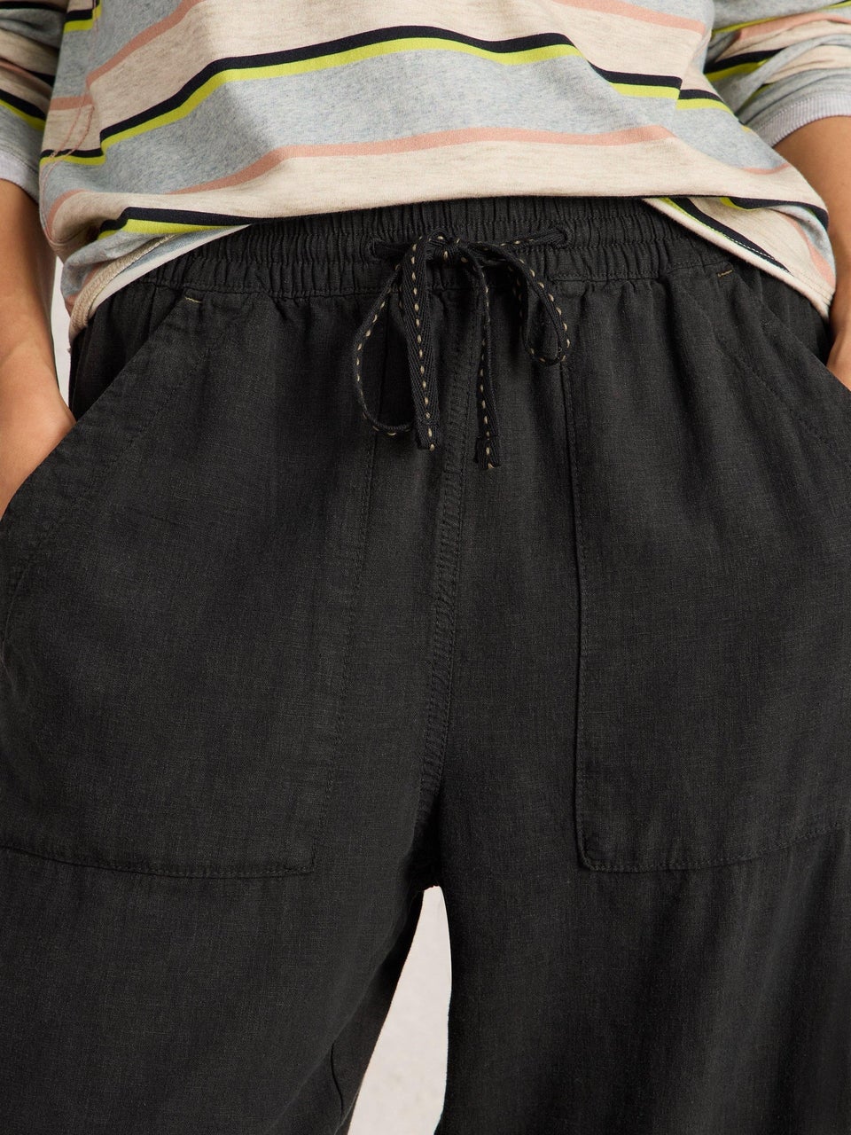 Hose Elle aus Leinenmischung