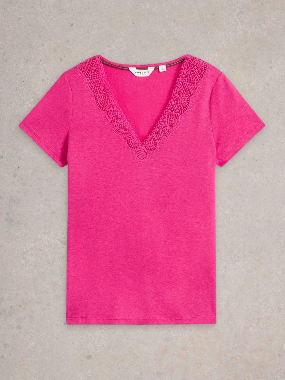 Ellie T-Shirt mit Spitzenbesatz