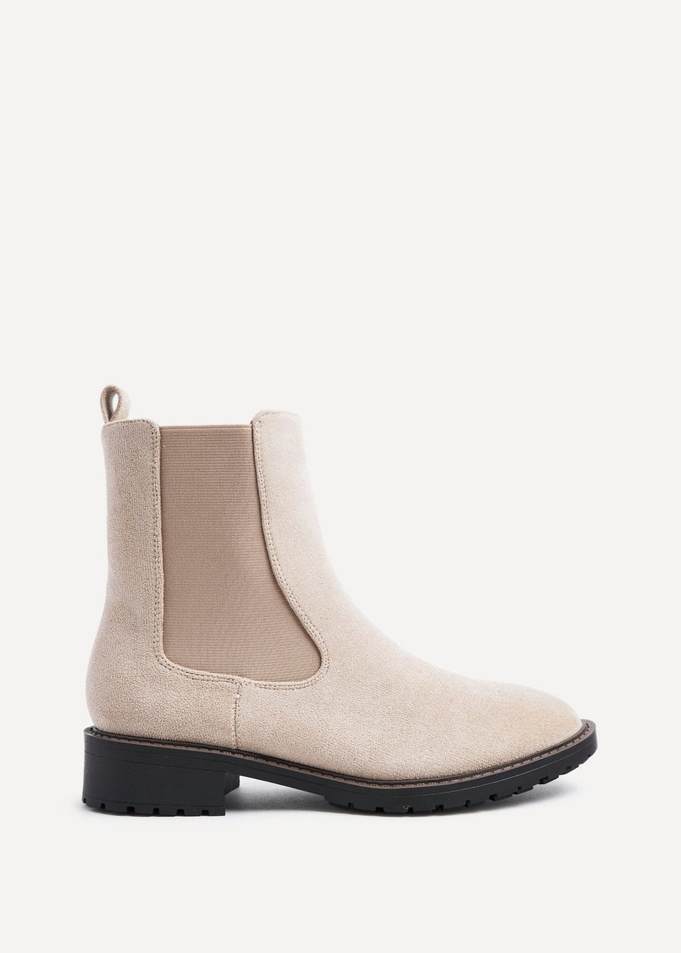 Linzi Dalston Beige Faux Suede Classic Chelsea Boot