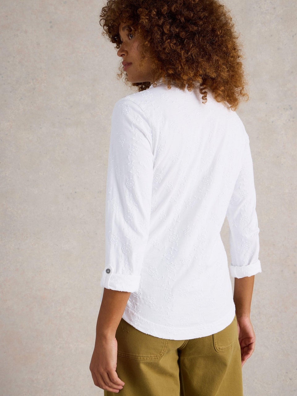 Bestickte Jerseybluse Annie