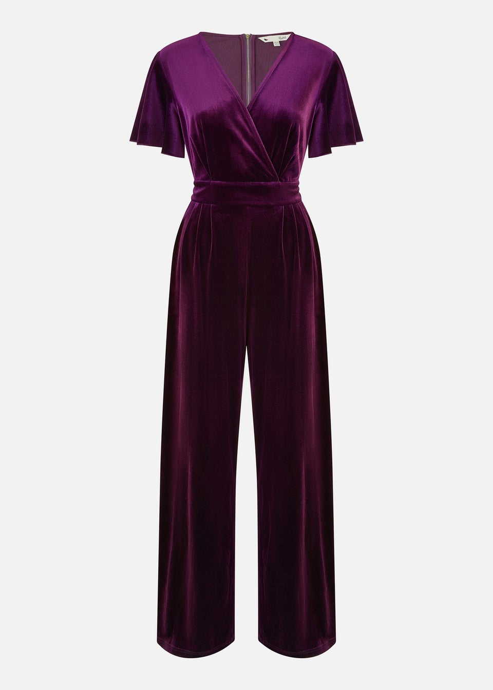 Yumi Purple Jumpsuit With Angel Sleeves