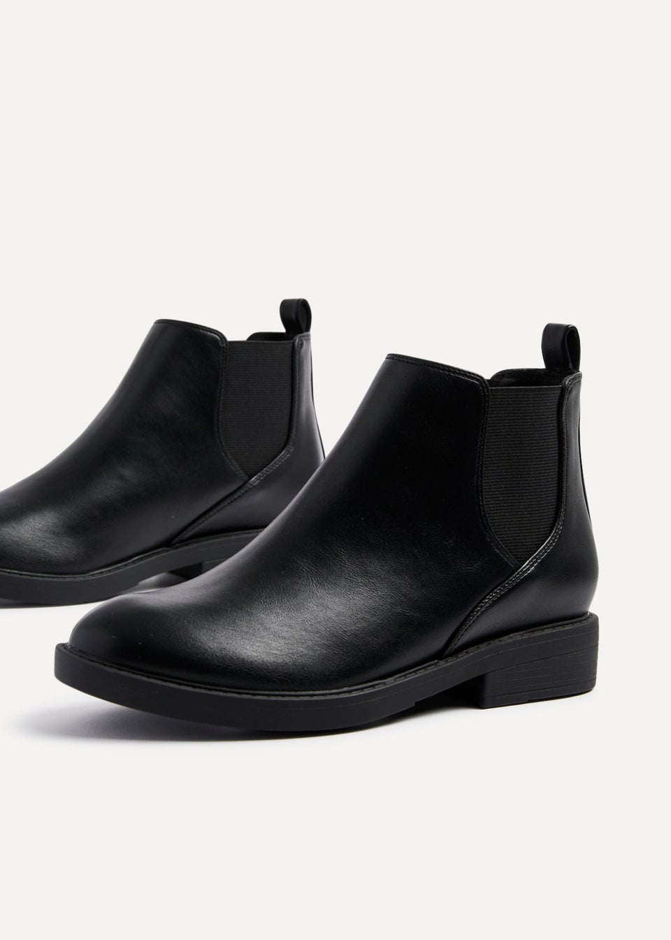 Linzi Karina Black Faux Leather Classic Chelsea Boot