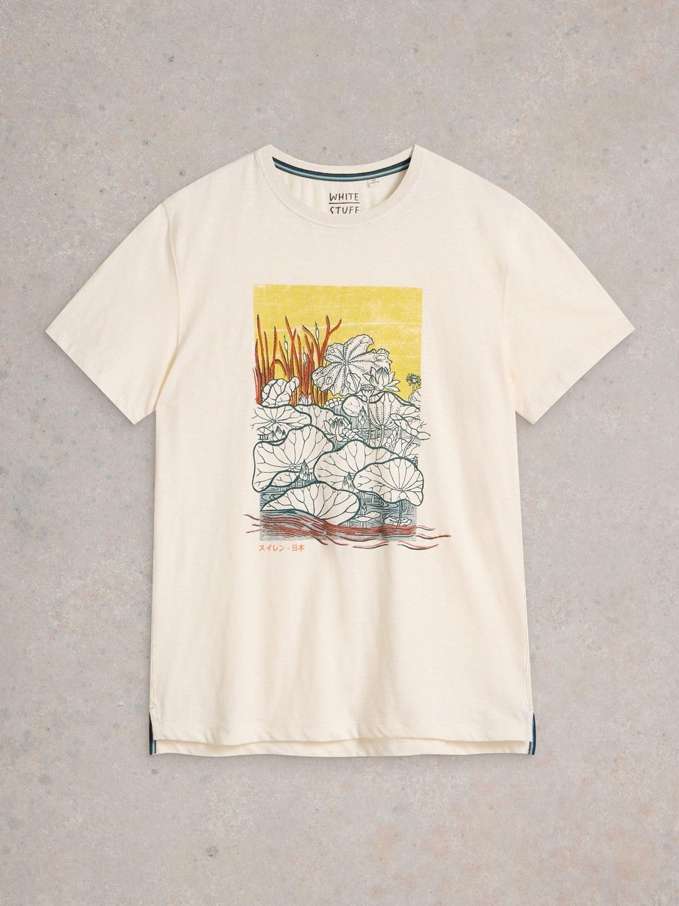 T-Shirt Abersoch mit Seerosenmotiv