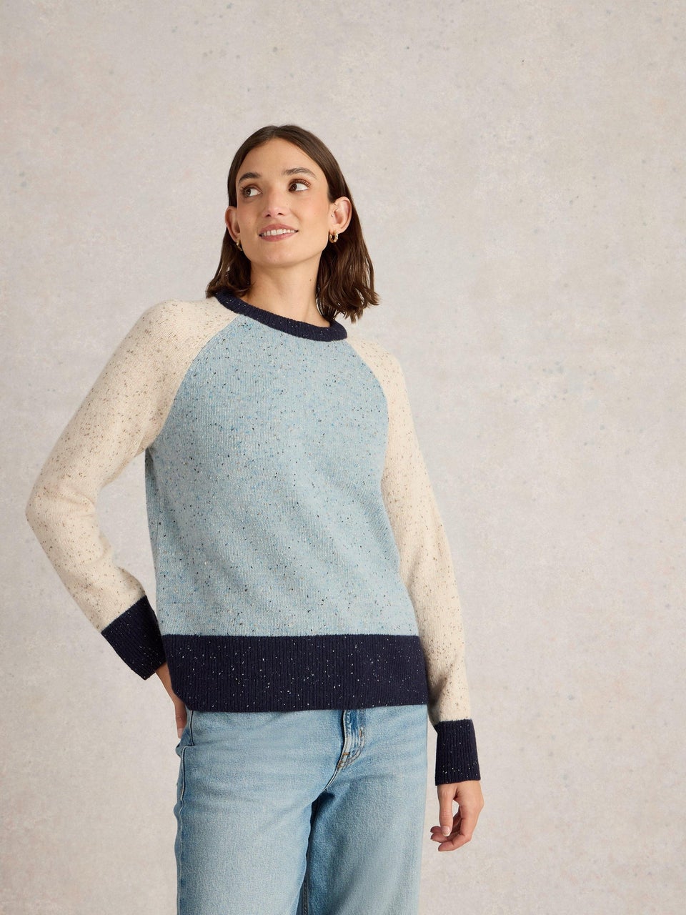 Nep-Pullover mit Colour-Block-Design