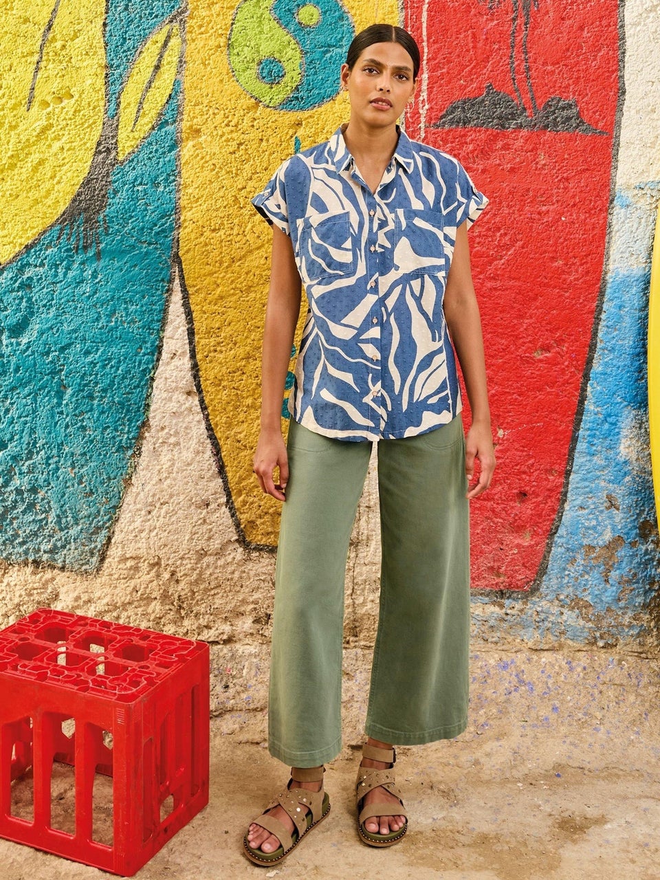 7/8-Jeans Tia mit weitem Bein