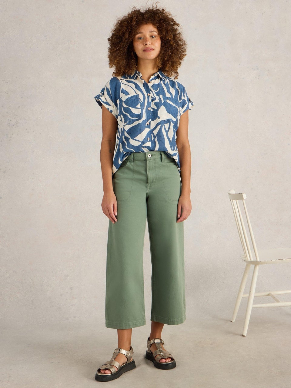 7/8-Jeans Tia mit weitem Bein