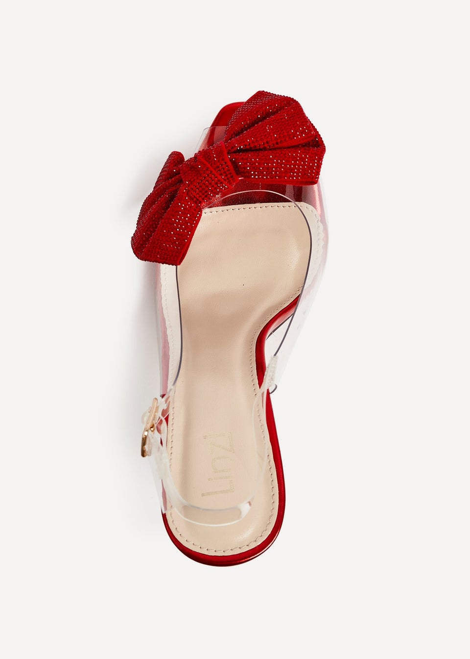 Linzi Divine Red Metallic Perspex Heels Matalan