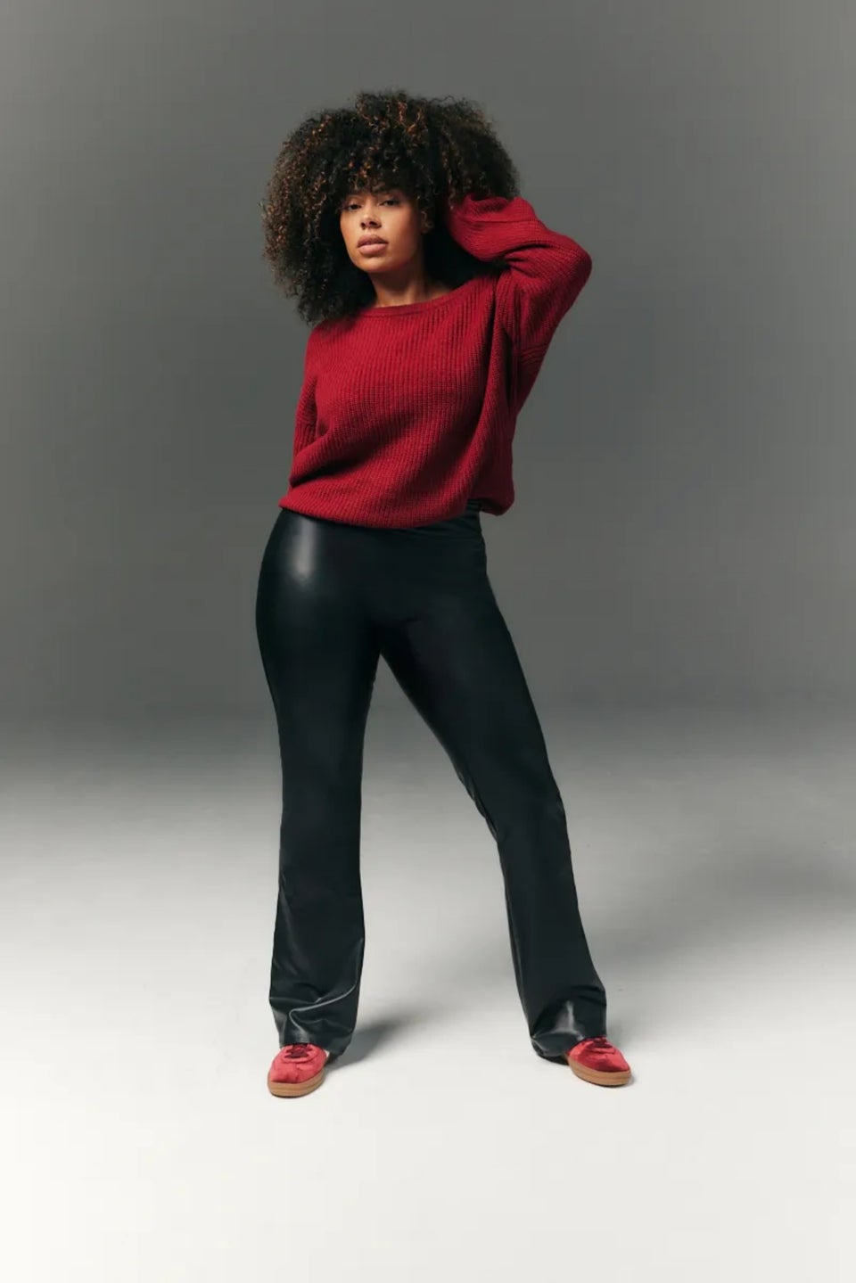Leather look trousers matalan on sale