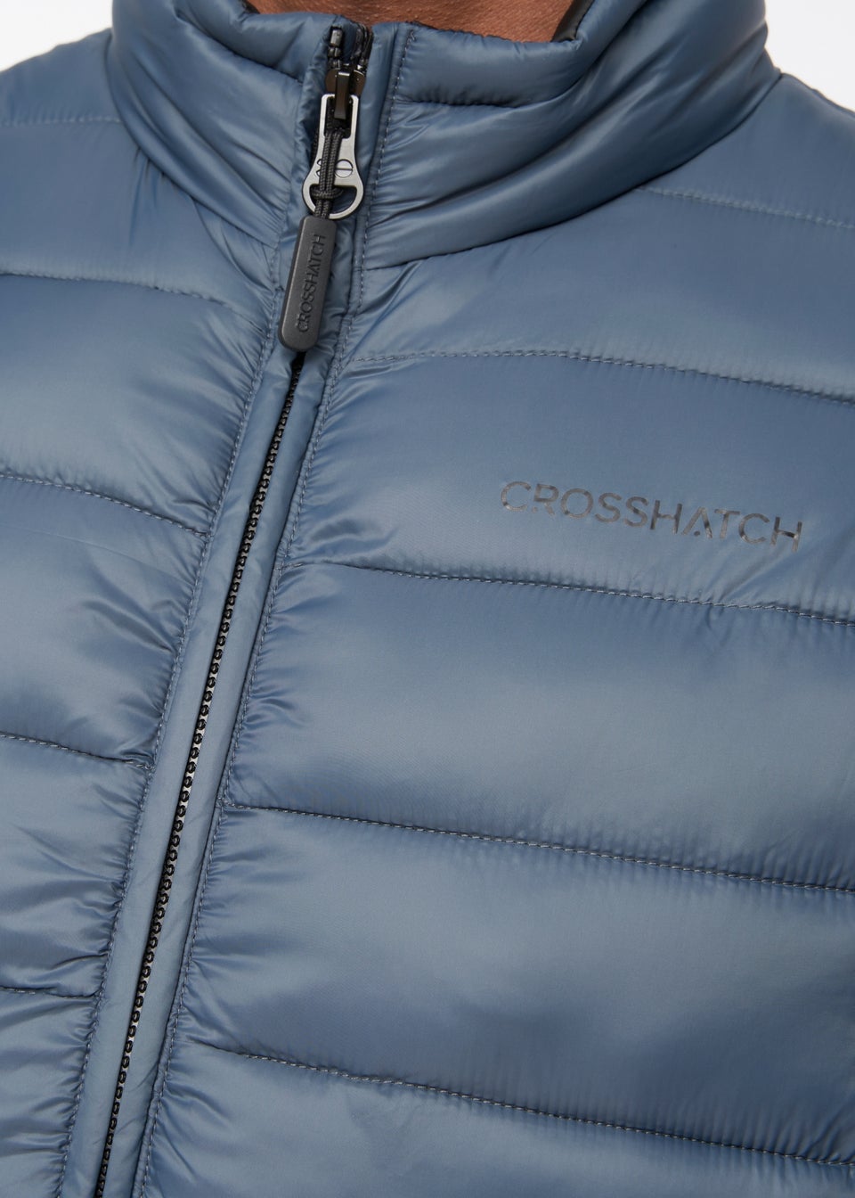 Crosshatch Denim Blue Gattering Gilet