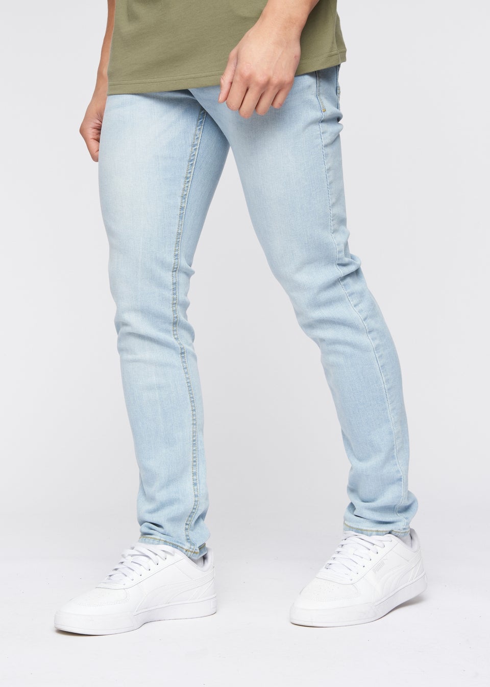 Crosshatch Light Blue Wash Buraca Slim Fit Jean