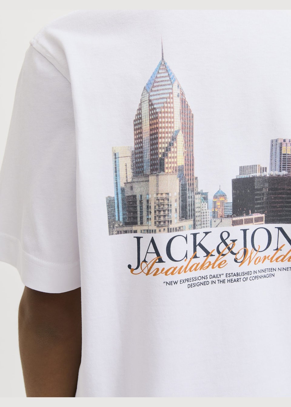 Jack & Jones White Boston T-Shirt (8-16yrs)