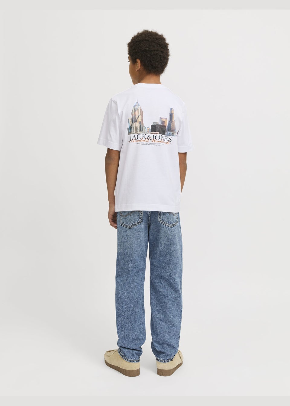 Jack & Jones White Boston T-Shirt (8-16yrs)
