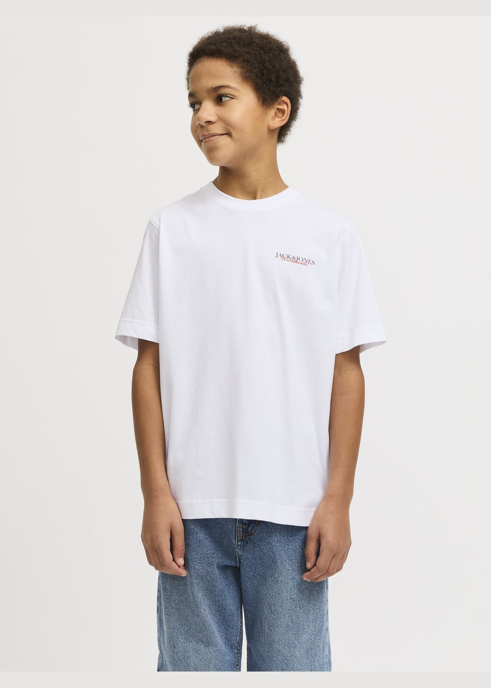 Jack & Jones White Boston T-Shirt (8-16yrs)