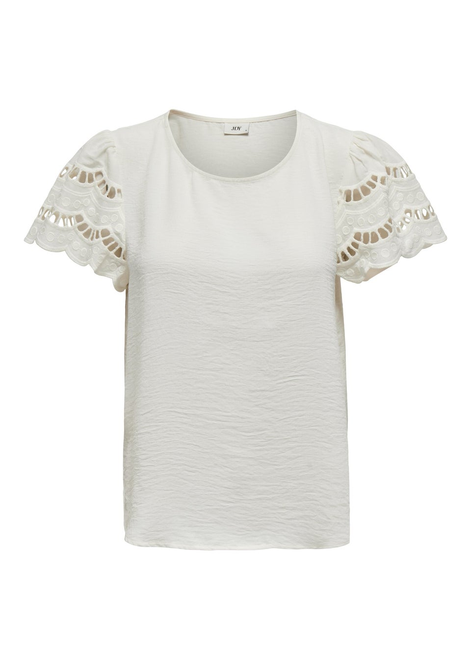 JDY White Sleeve Detail T-Shirt