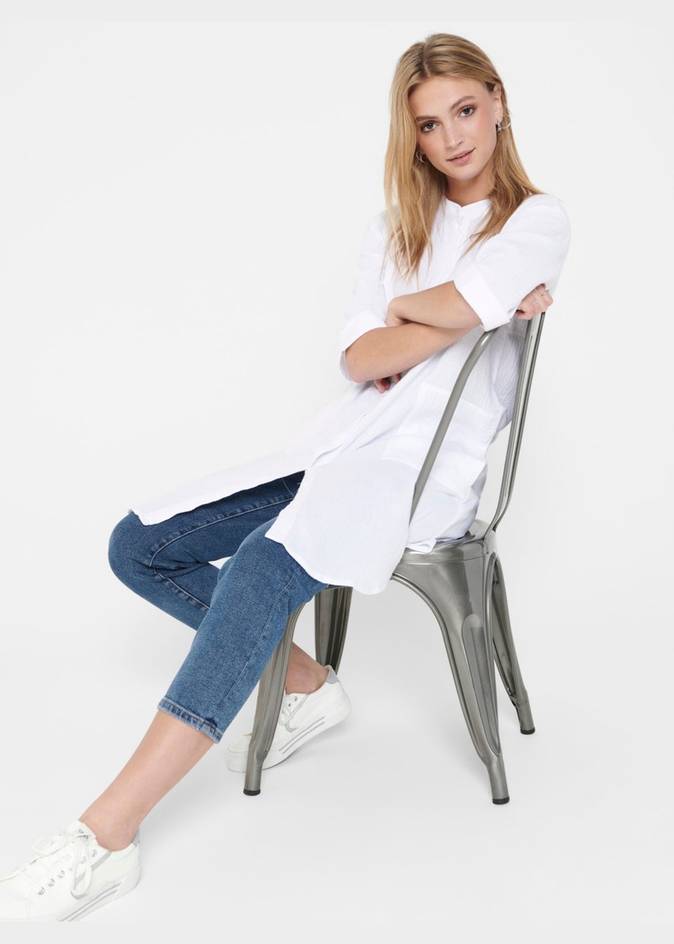 JDY White Shirt Dress