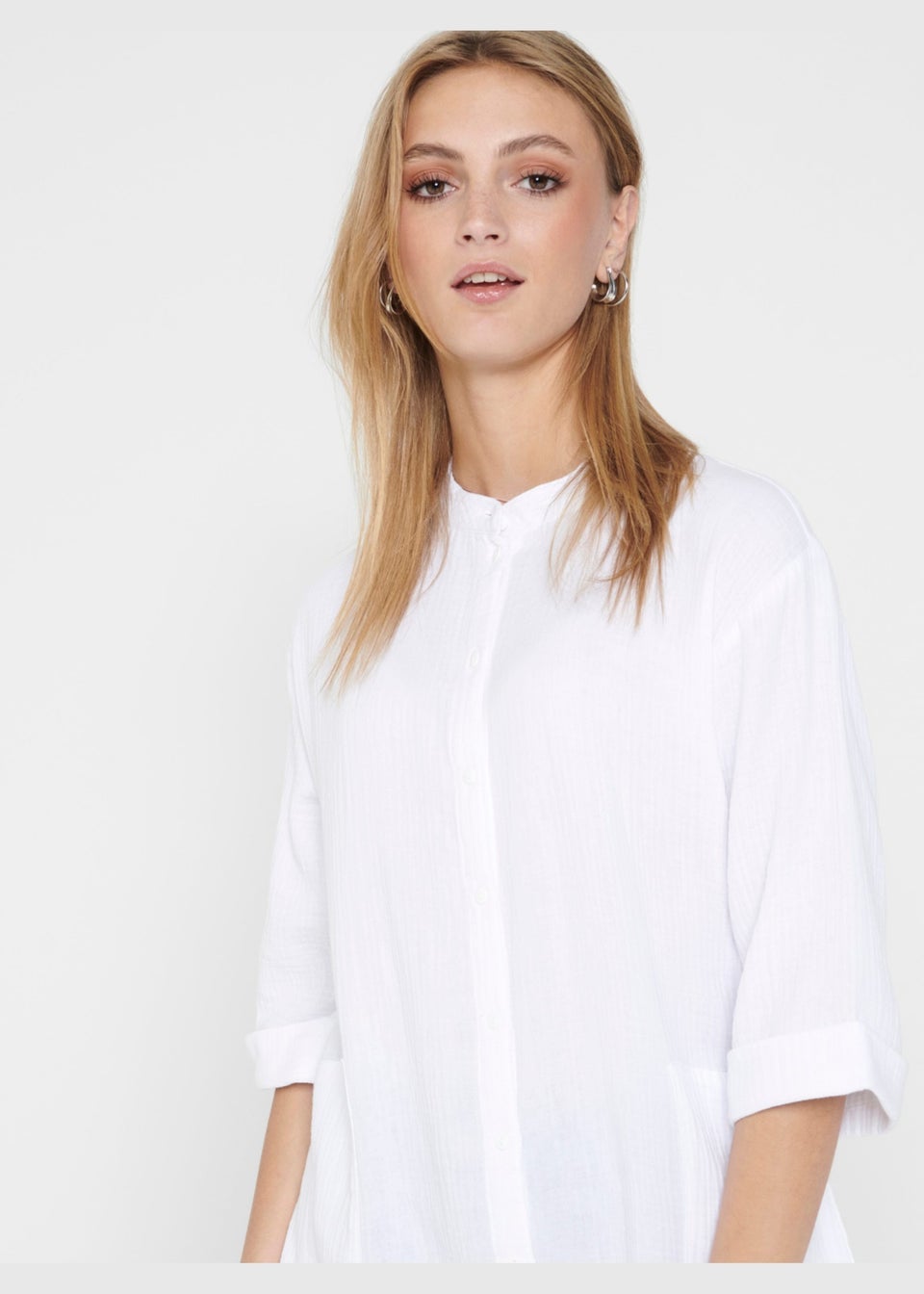 JDY White Shirt Dress