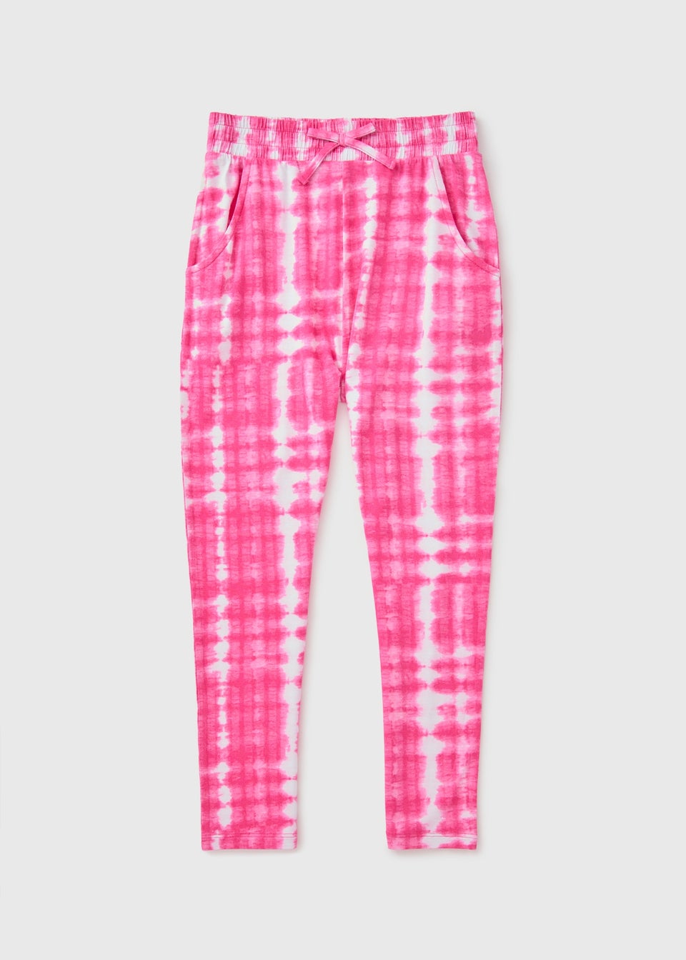 Girls Pink Tie Dye Trousers (7-15yrs)