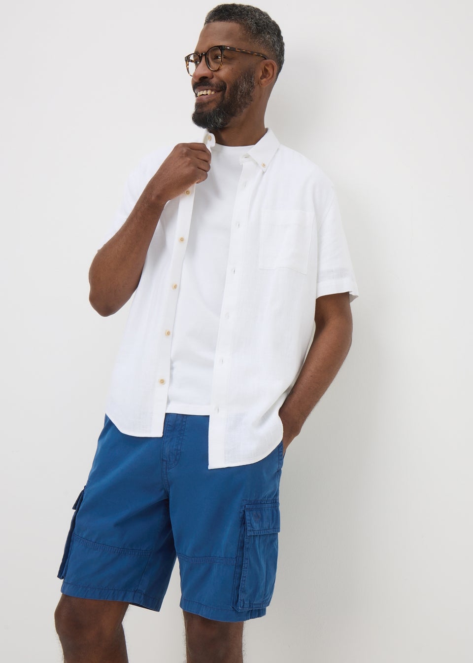 Lincoln Blue Washed Cargo Shorts