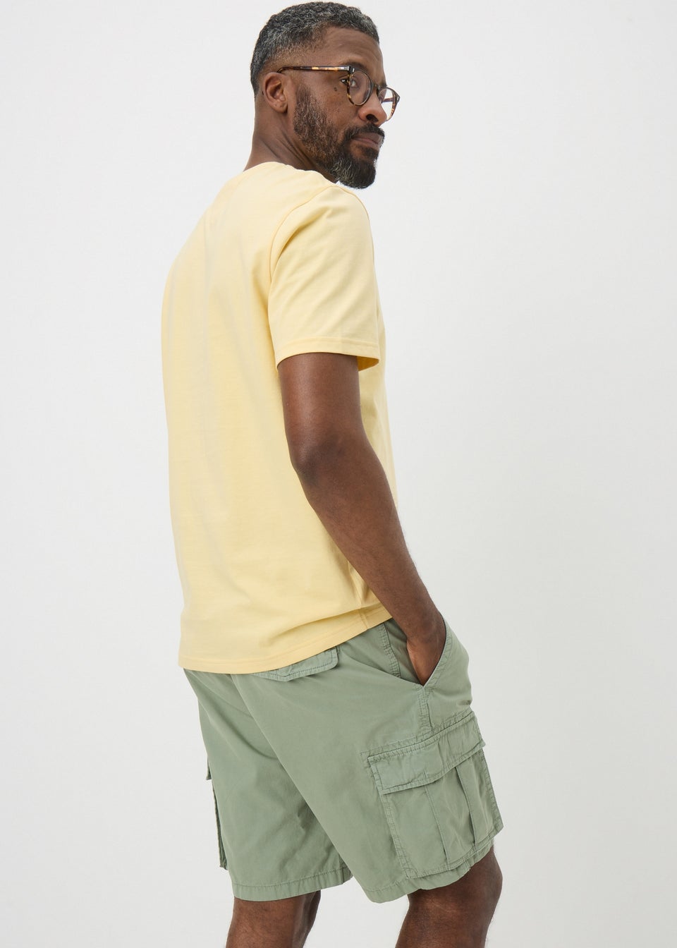 Green Washed Cargo Shorts
