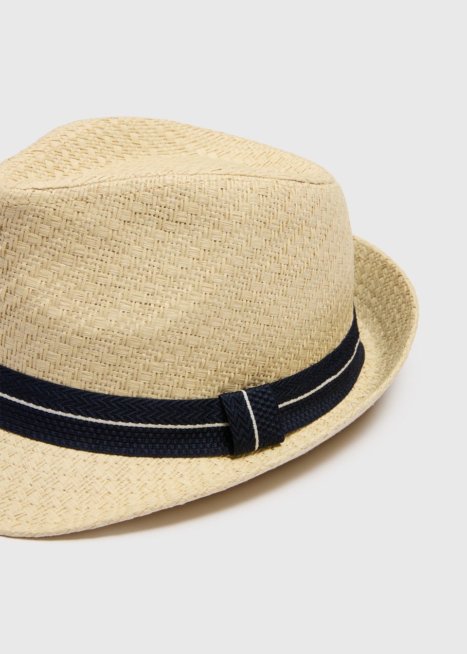 Boys Natural Straw Trilby Hat (3-10yrs)