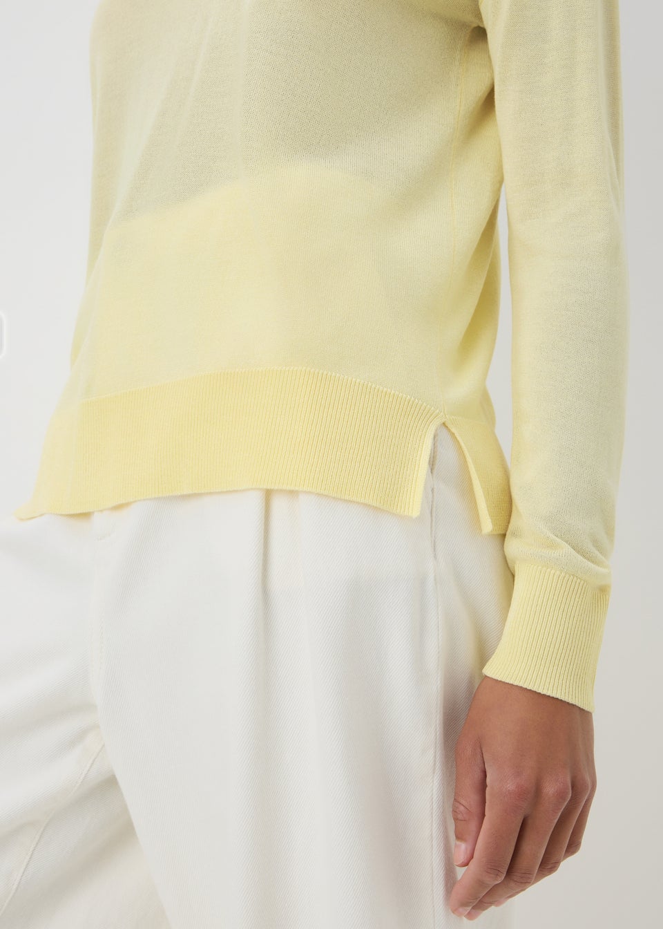 Lemon Fine Gauge Long Sleeve Jumper