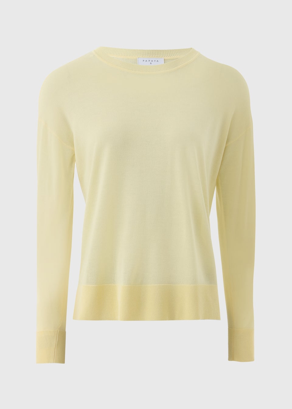 Lemon Fine Gauge Long Sleeve Jumper