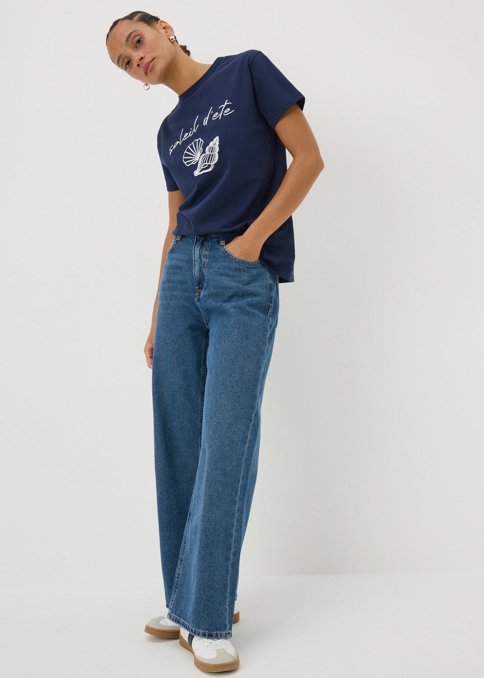 Navy Shells Soleil D'ete T-Shirt