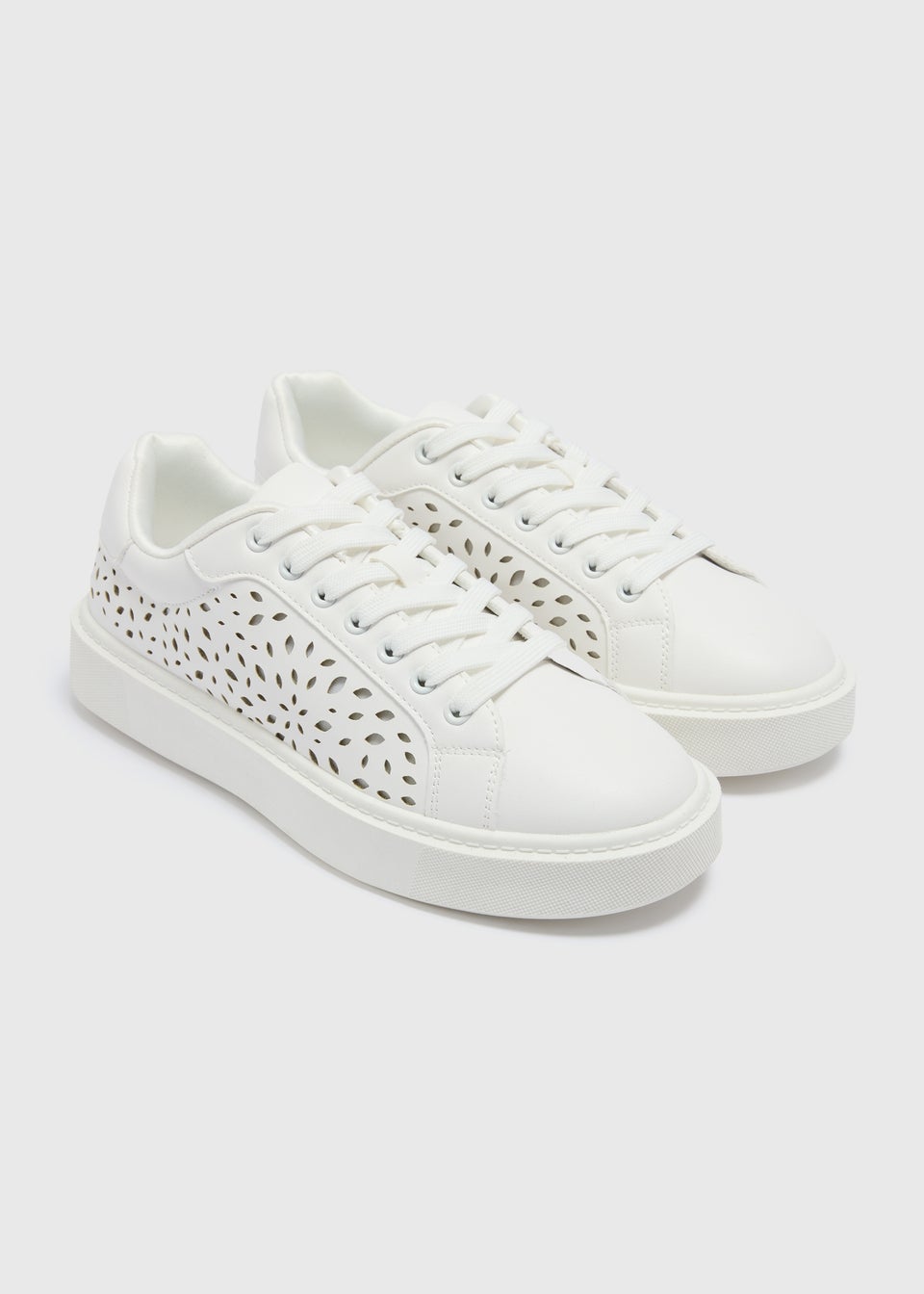 White Lazercut Trainers