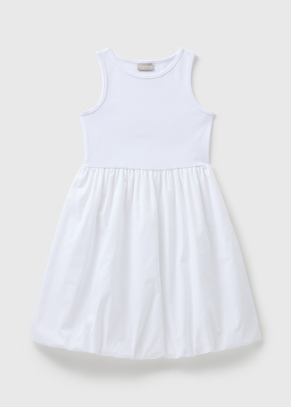 Girls White Puffball Dress (7-15yrs)