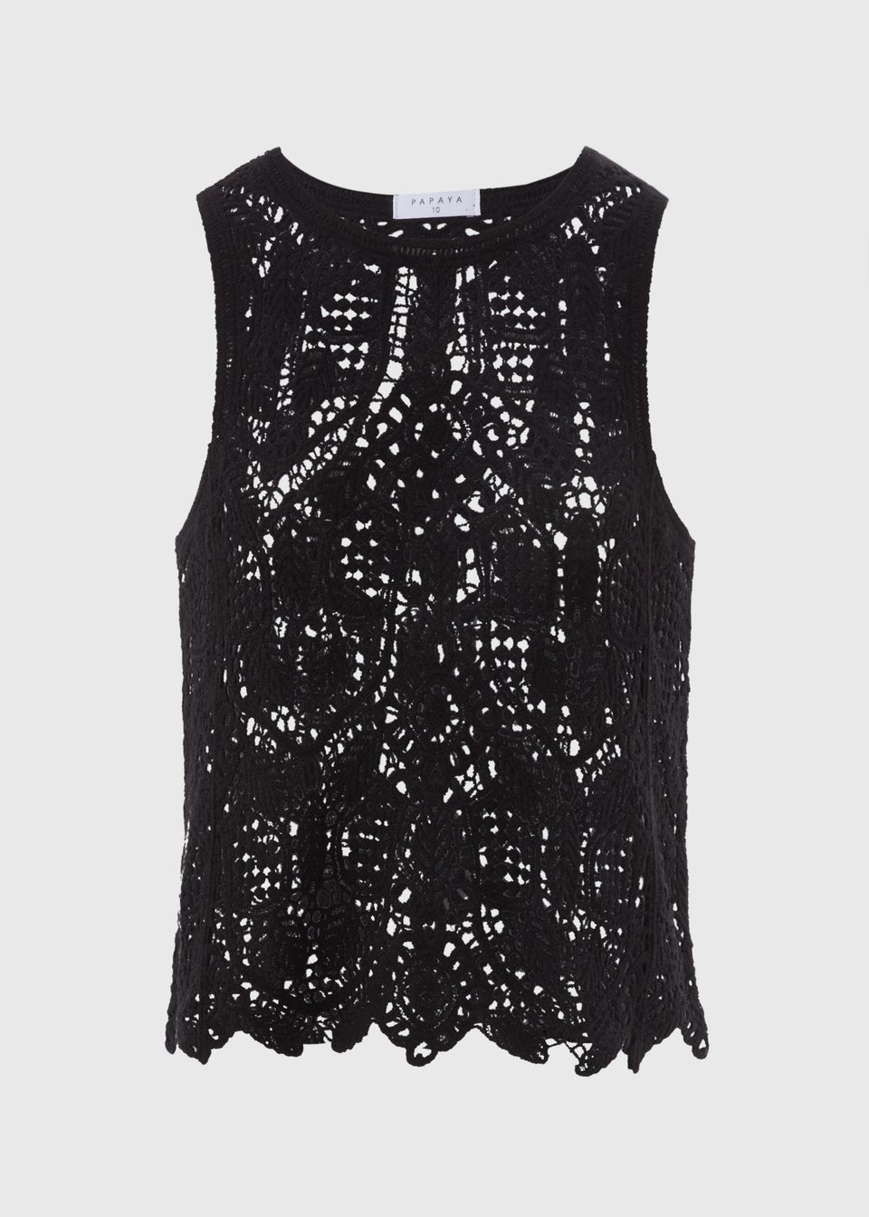 Black Crochet Vest
