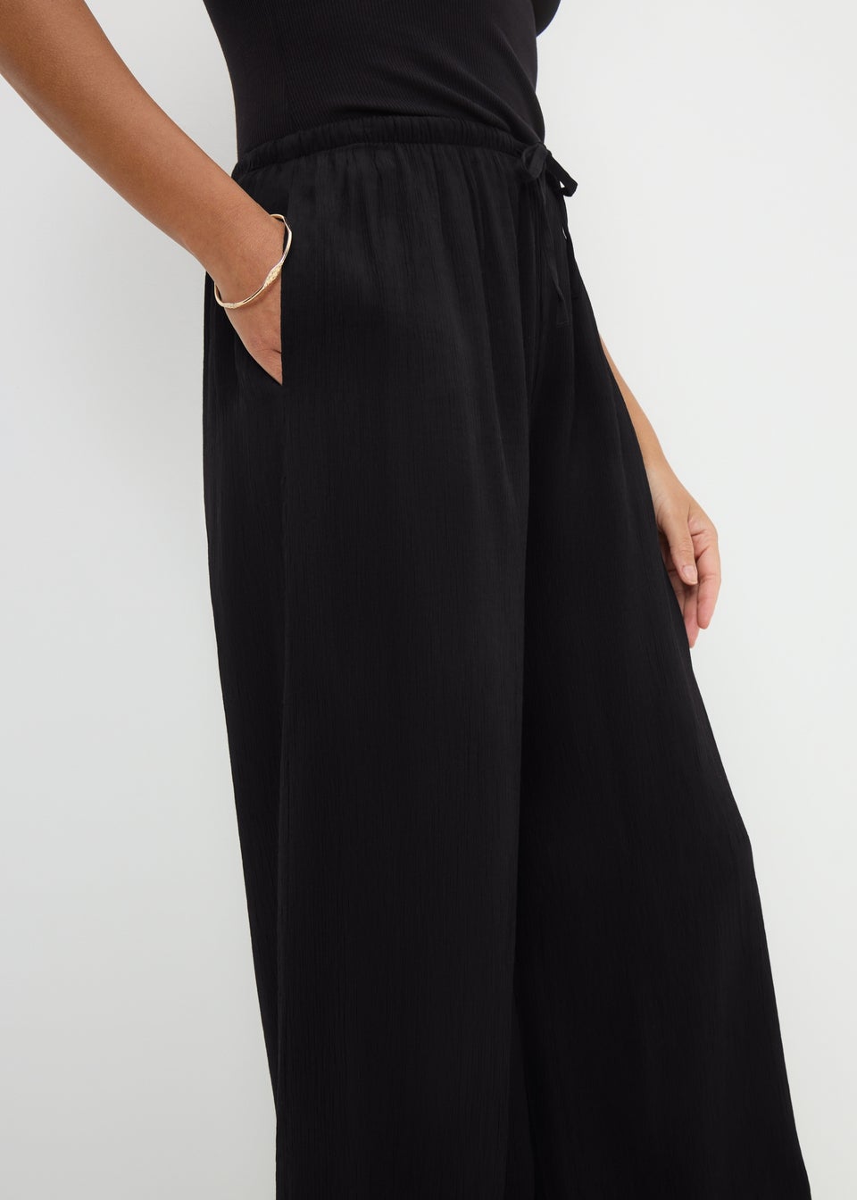 Black Wide Leg Trousers