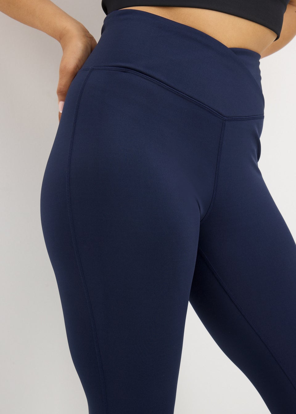 Navy Wrap Waist Leggings