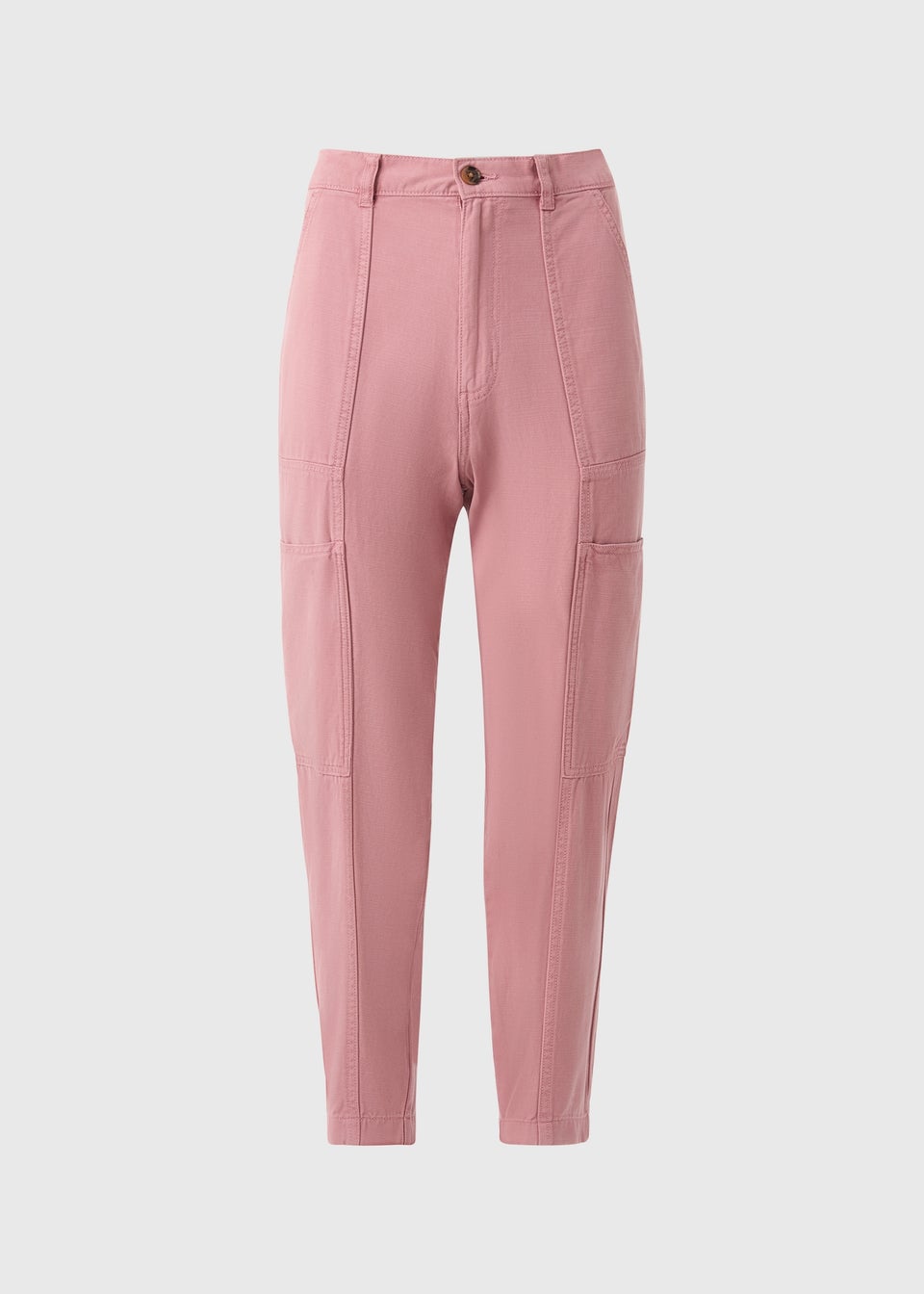 Pink Utility Barrel Trousers