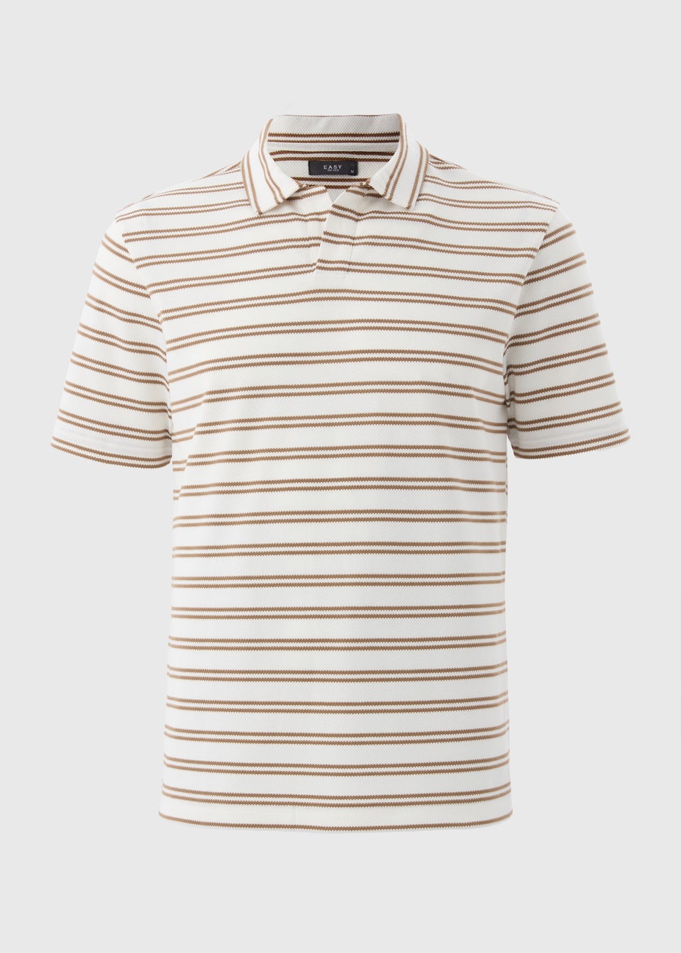 Ecru Stripe Polo Shirt