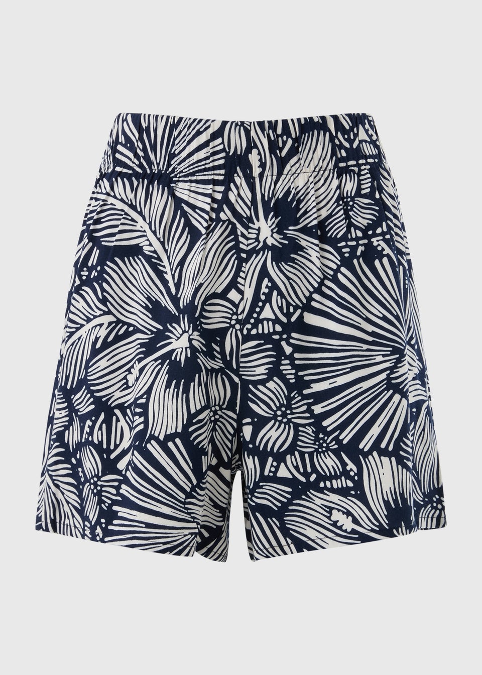 Navy Tropical Floral Shorts