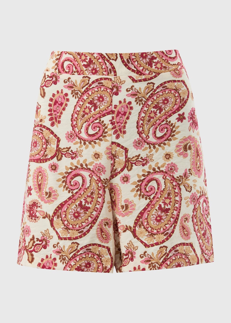 Pink Paisley Print Co Ord Shorts