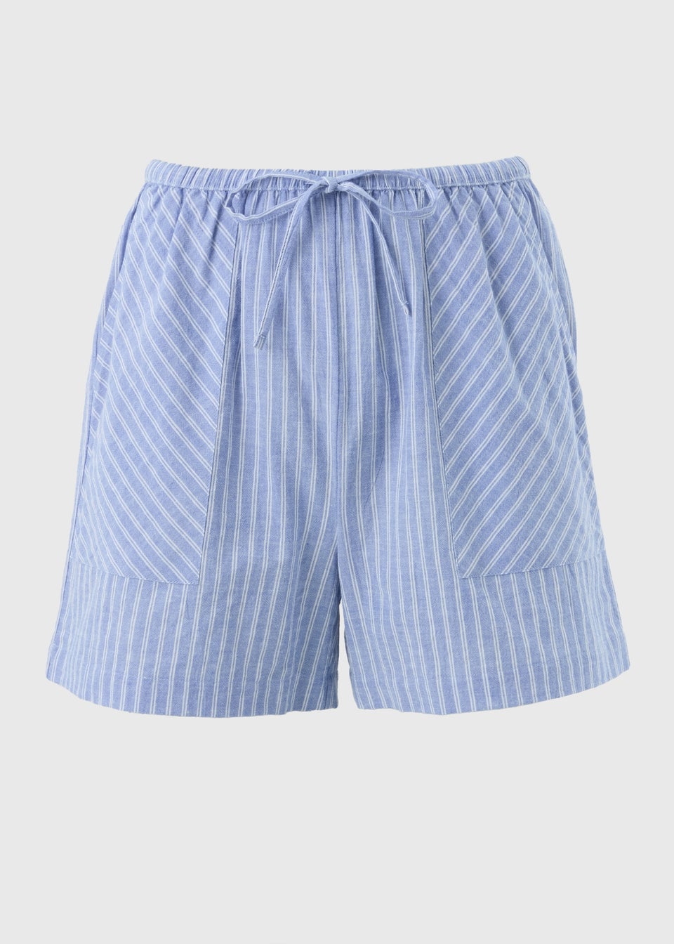 Blue Stripe Tie Waist Boxer Shorts