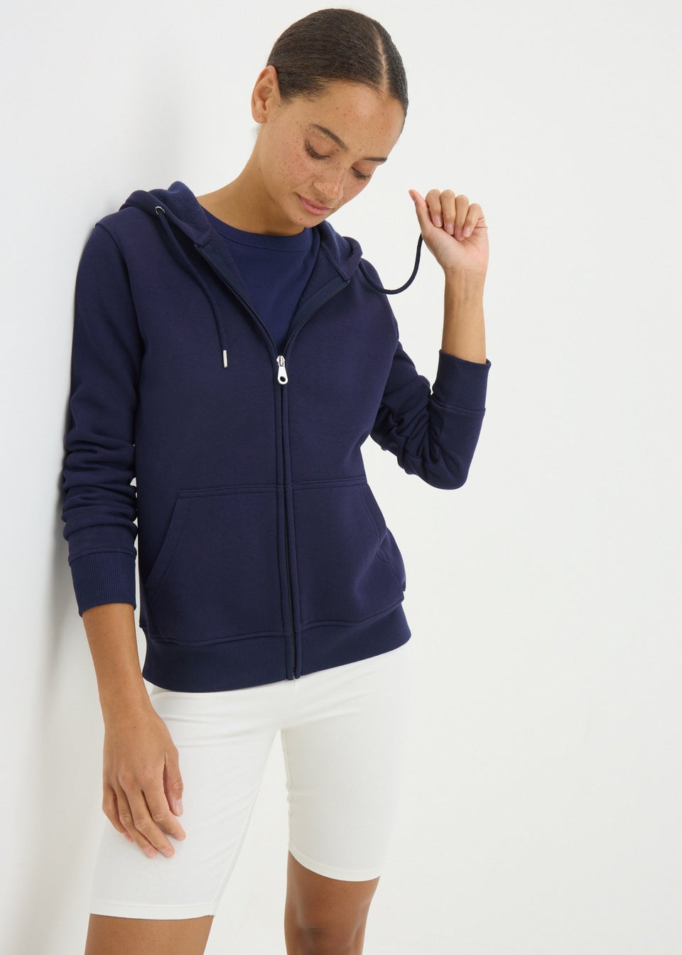 Navy Zip Up Hoodie