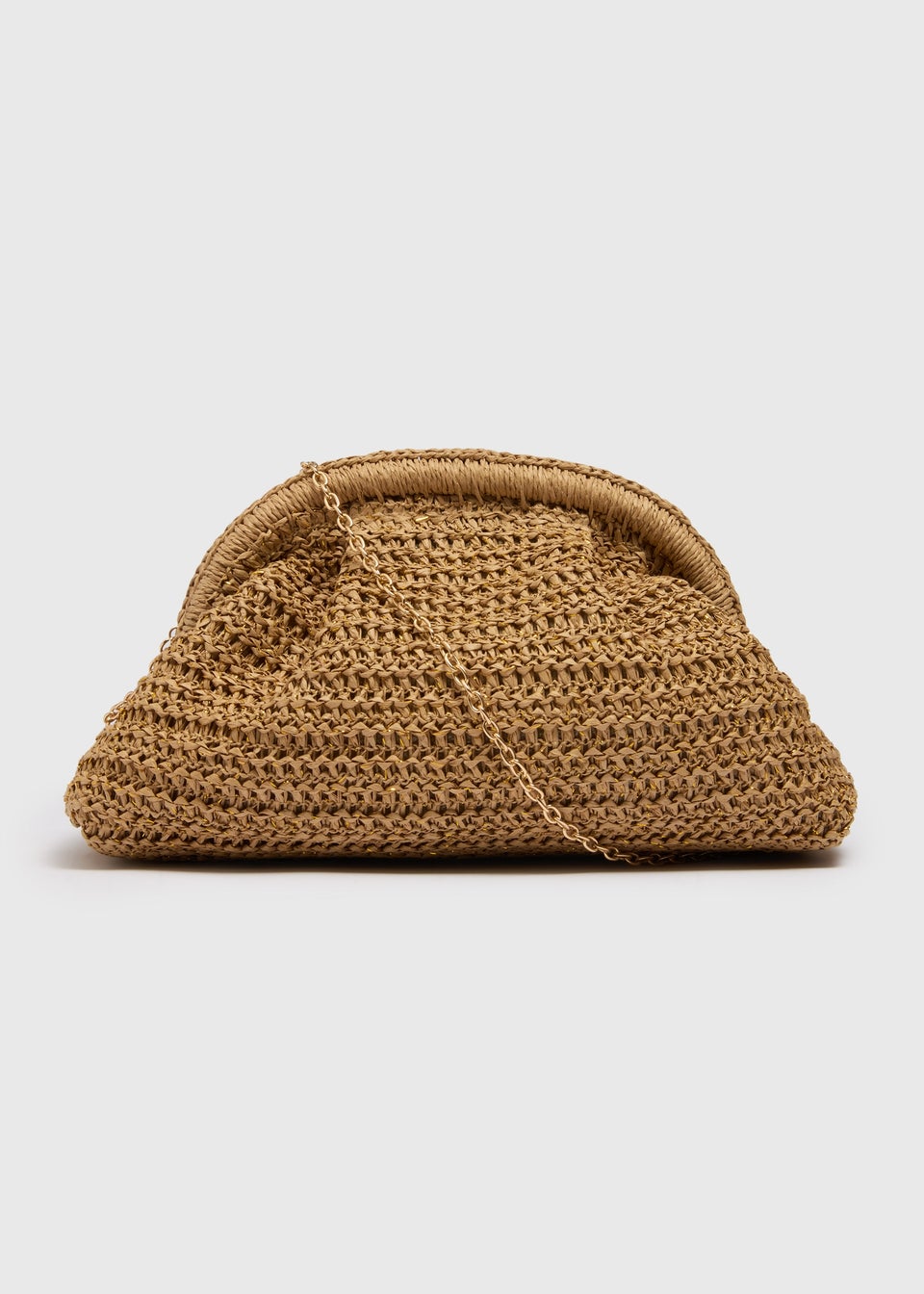 Gold Straw Clutch