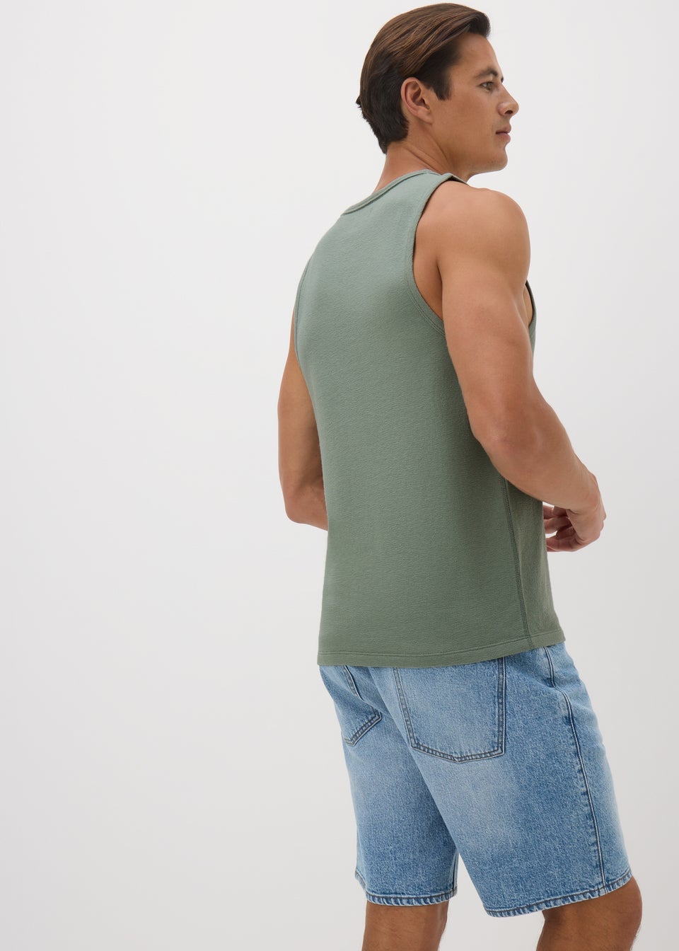 Khaki Textured Vest